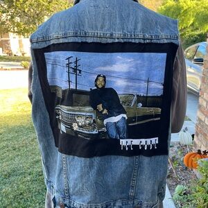 Ice Cube Jean Vest Denim Vest upcycled unisex small